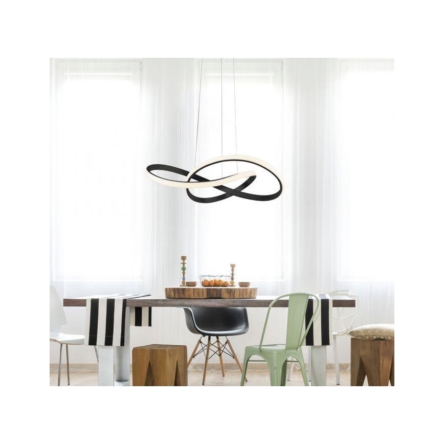 Leuchten Direkt 15402-18-LED Himmennettävä kattokruunu johdossa MARIA LED/25W/230V musta