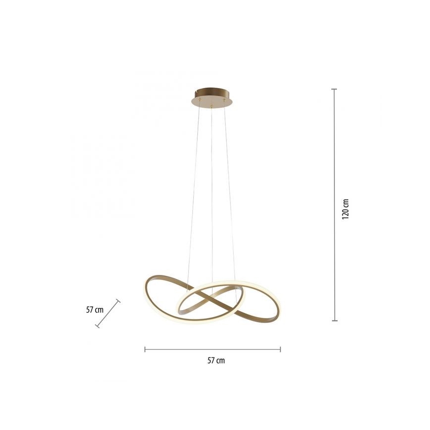 Leuchten Direkt 15402-60 - LED Himmennettävä kattokruunu johdossa MARIA LED/25W/230V