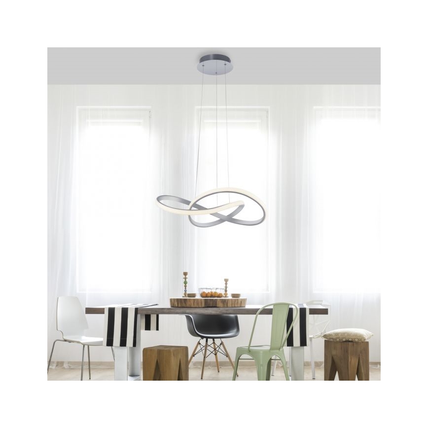 Leuchten Direkt 15402-95 - LED Himmennettävä kattokruunu johdossa MARIA LED/25W/230V mattakromi