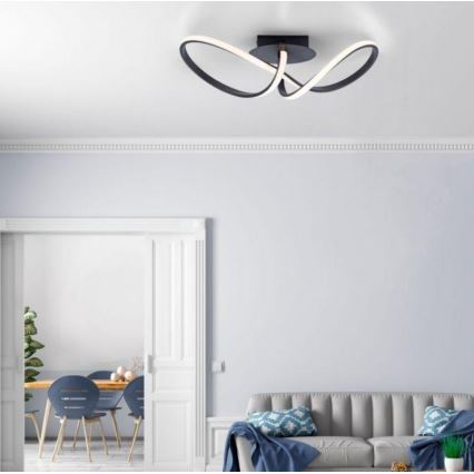 Leuchten Direkt 15403-18 - LED Himmennettävä pinta-asetettava kattokruunu MARIA LED/16W/230V musta