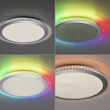 Leuchten Direkt 15411-2 - LED RGB Himmennettävä kattovalo CYBA 26W/230V + kaukosäädin