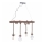 Leuchten Direkt 15483-18 - Kattokruunu narulla ROPE 4xE27/60W/230V