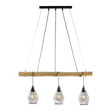 Leuchten Direkt 15526-79 - Kattokruunu johdossa SPRING 3xE27/40W/230V eukalyptus