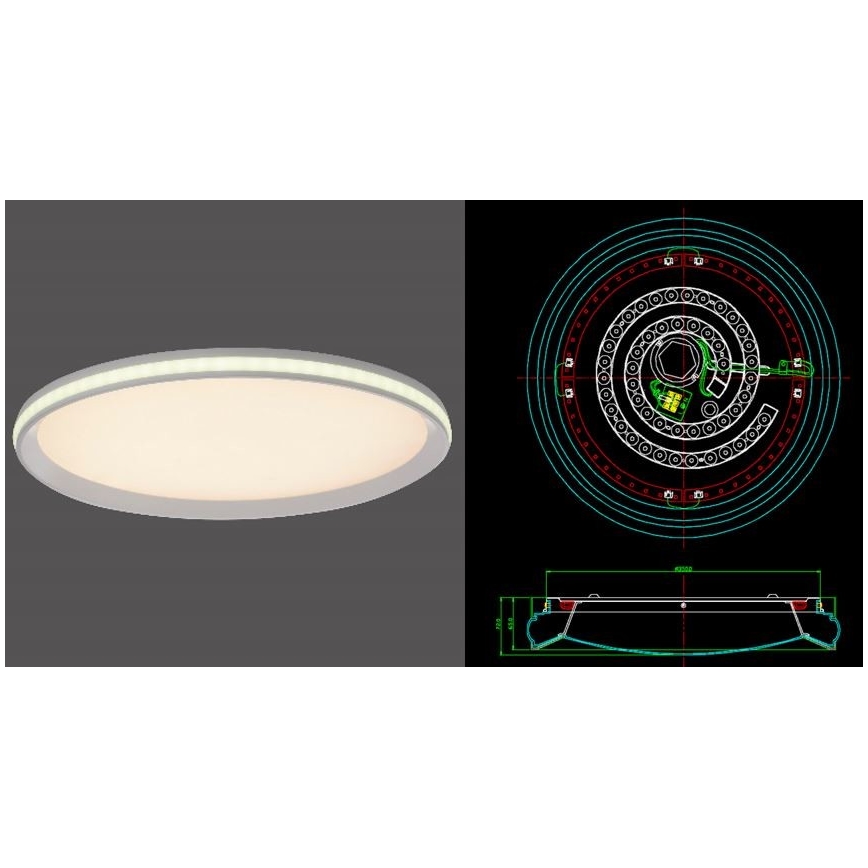 Leuchten Direkt 15544-16 - LED RGB Himmennettävä kattovalo RIBBON LED/15W/230V + kaukosäädin