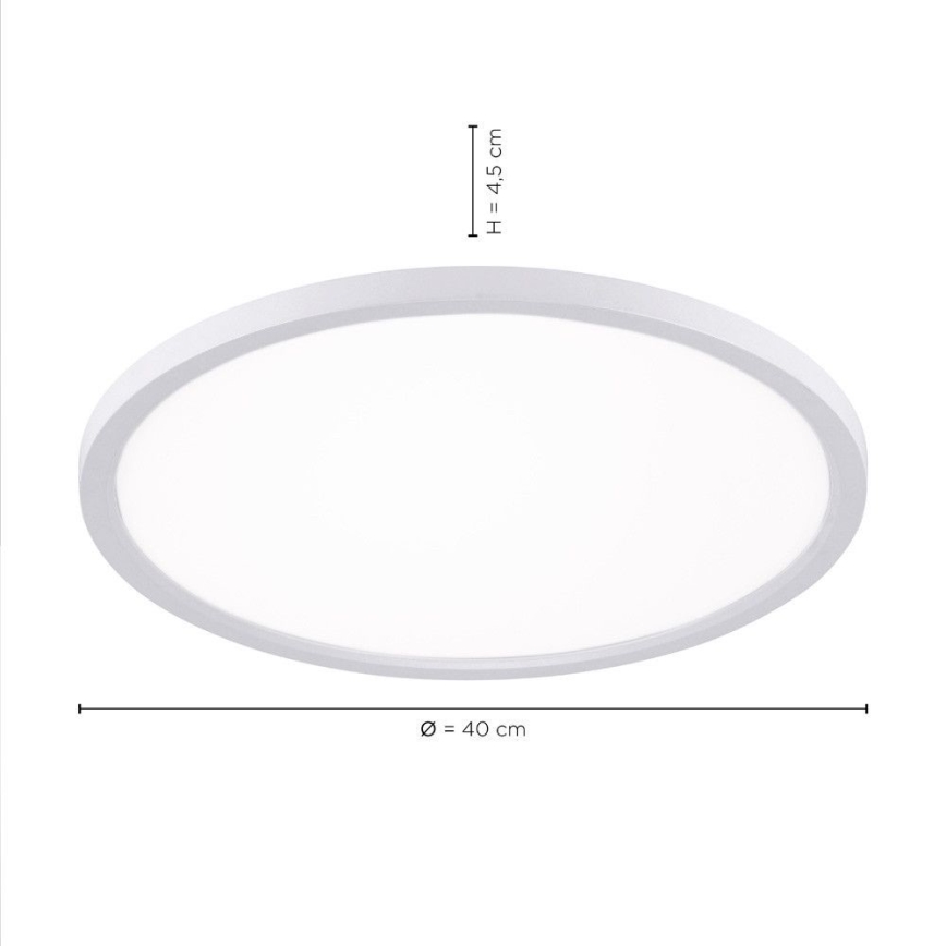 Leuchten Direkt 15571-16 - LED Himmennettävä kattovalo FLAT LED/23,5W/230V 2700-5000K + kauko-ohjain