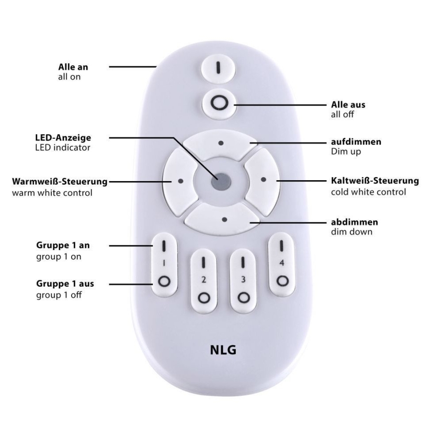 Leuchten Direkt 15571-18 - LED Himmennettävä kattovalo FLAT LED/23,5W/230V 2700-5000K + kauko-ohjain