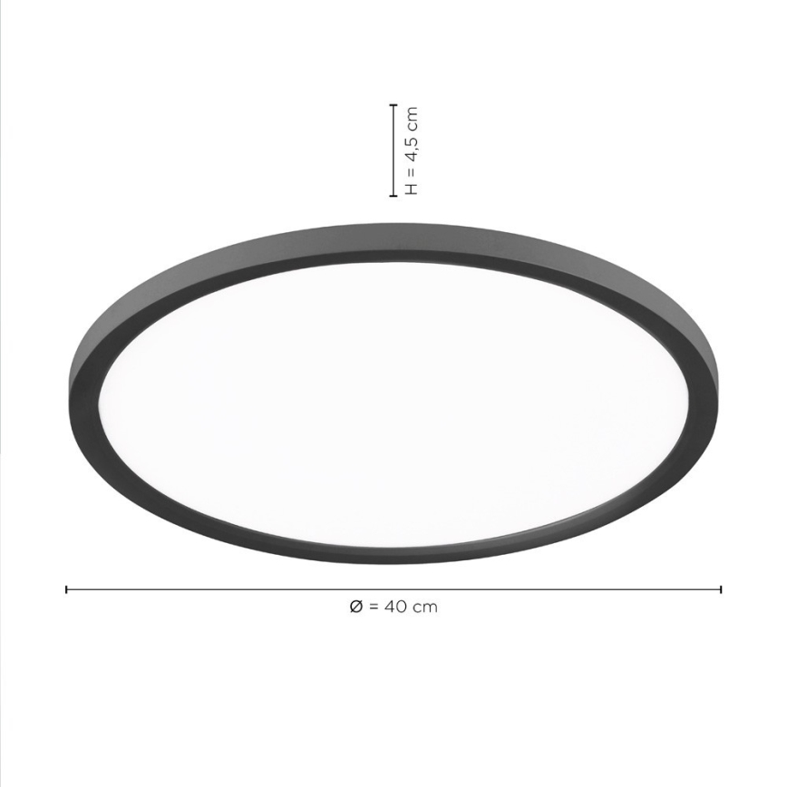 Leuchten Direkt 15571-18 - LED Himmennettävä kattovalo FLAT LED/23,5W/230V 2700-5000K + kauko-ohjain