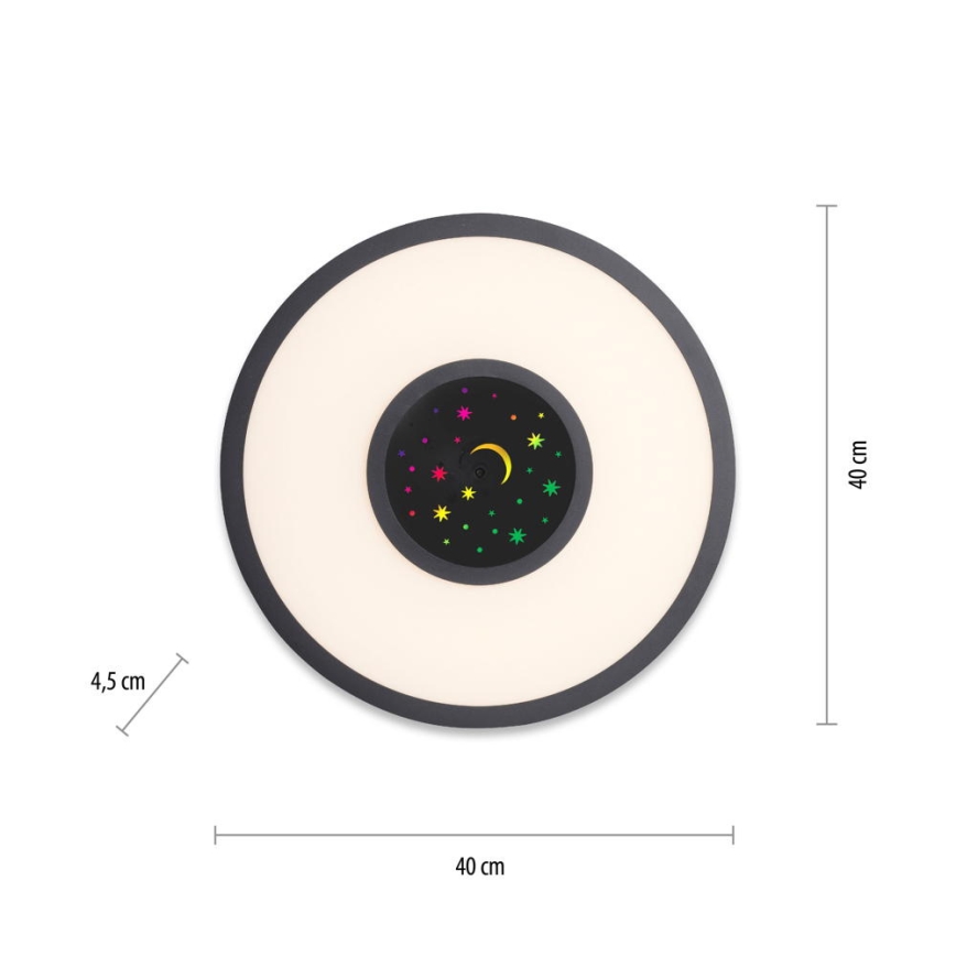 Leuchten Direkt 15572-18 - LED RGBW Himmennettävä valo ASTRO LED/17,5W/230V+kaukosäädin