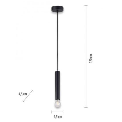 Leuchten Direkt 15617-18 - Riippuvalaisin BRUNA 1xE27/60W/230V musta