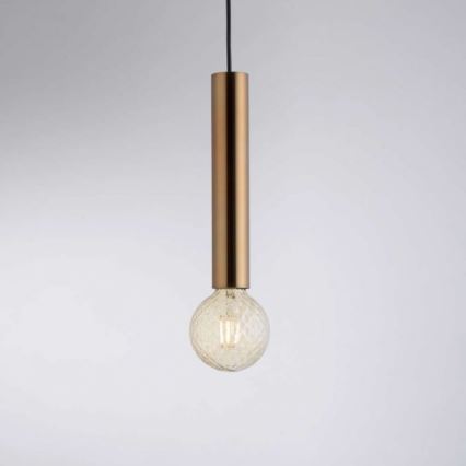 Leuchten Direkt 15617-60 - Riippuvalaisin BRUNA 1xE27/60W/230V messinki