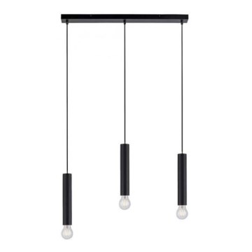 Leuchten Direkt 15618-18 - Riippuvalaisin BRUNA 3xE27/60W/230V musta