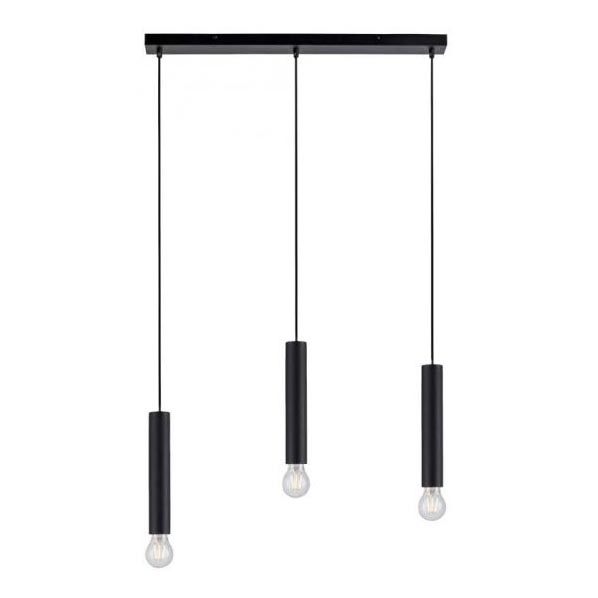Leuchten Direkt 15618-18 - Riippuvalaisin BRUNA 3xE27/60W/230V musta