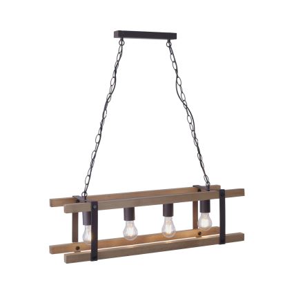 Leuchten Direkt 15684-79 - Kattokruunu ketjussa EDITH 4xE27/60W/230V mänty