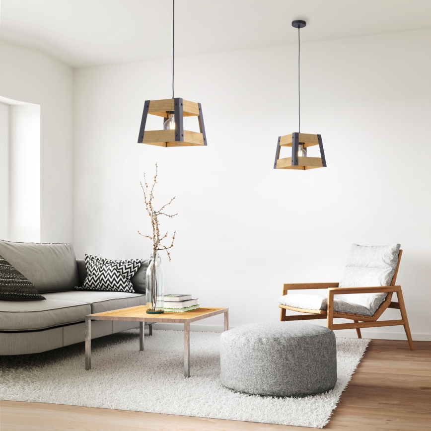 Leuchten Direkt 15720-79 - Kattokruunu narulla CRATE 1xE27/60W/230V
