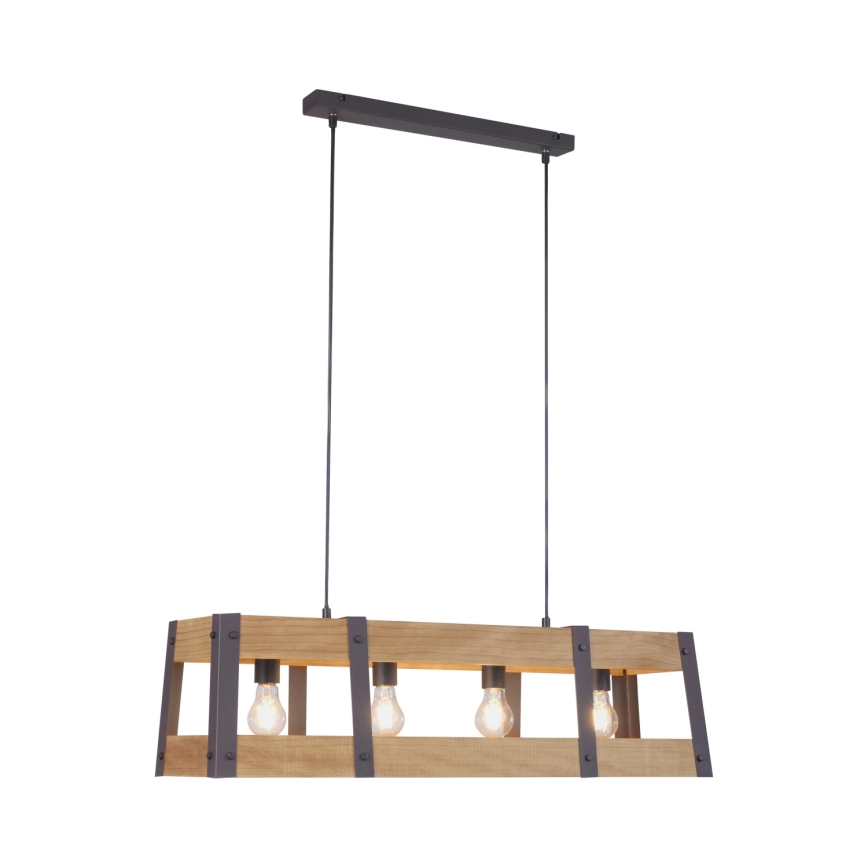 Leuchten Direkt 15721-79 - Kattokruunu narulla CRATE 4xE27/60W/230V