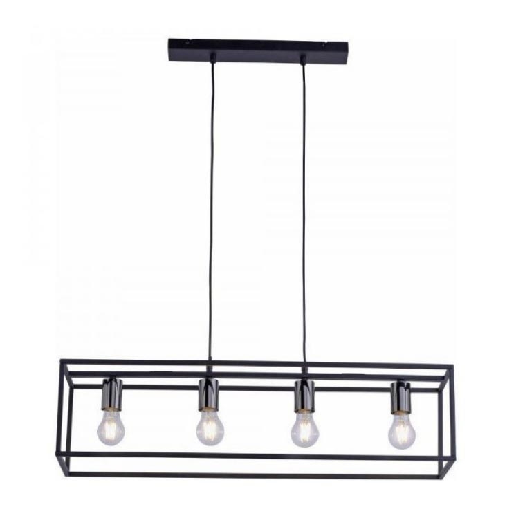 Leuchten Direkt 15854-18 - Kattokruunu johdossa FABIO 4xE27/60W/230V