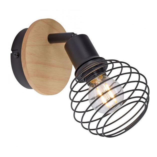 Leuchten Direkt 15921-79 - Seinäkohdevalo EUGEN 1xE14/40W/230V tammi