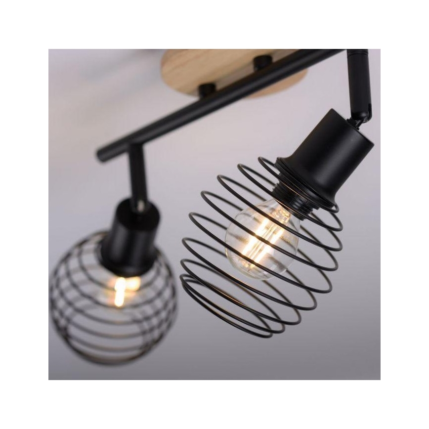 Leuchten Direkt 15922-79 - Kohdevalo EUGEN 2xE14/40W/230V tammi