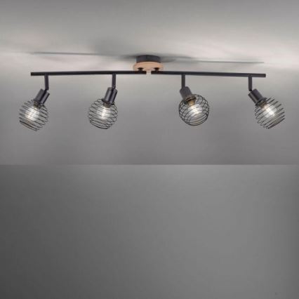 Leuchten Direkt 15924-79 - Kohdevalo EUGEN 4xE14/40W/230V tammi