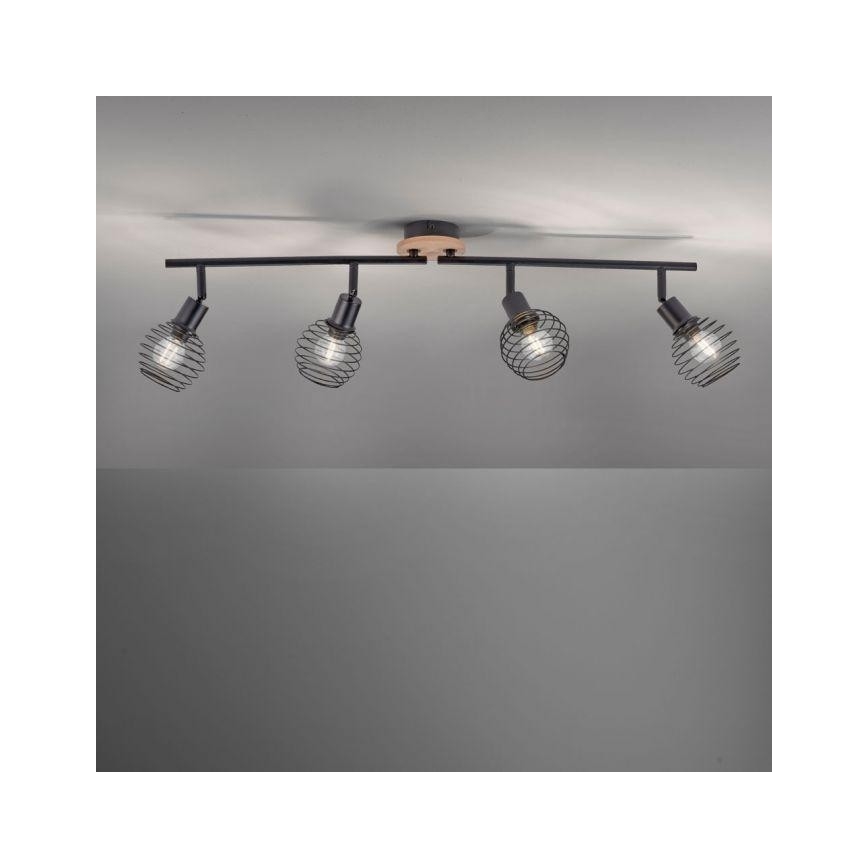 Leuchten Direkt 15924-79 - Kohdevalo EUGEN 4xE14/40W/230V tammi