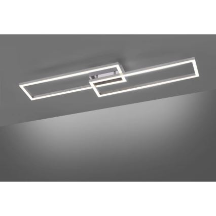 Leuchten Direkt 16430-55 - himmennettävä LED RGBW kattovalaisin MAXI 2xLED/18W/230V 2700-5000K mattakromi + kaukosäädin