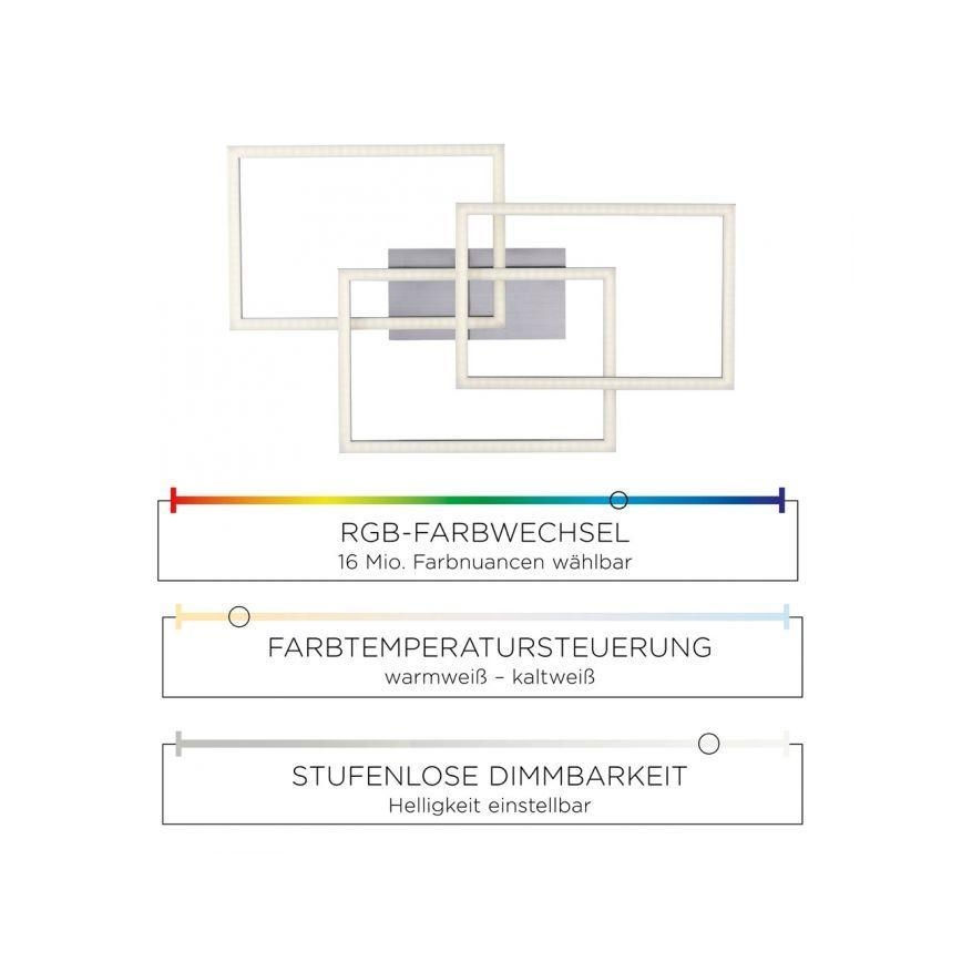 Leuchten Direkt 16431-55 - Himmennettävä LED-RGB-kattokruunu MAXI LED/27W/230V + kauko-ohjaus