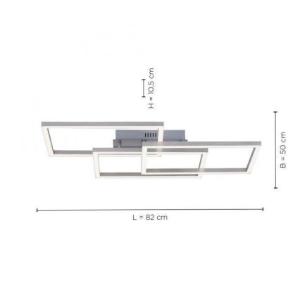 Leuchten Direkt 16431-55 - Himmennettävä LED-RGB-kattokruunu MAXI LED/27W/230V + kauko-ohjaus