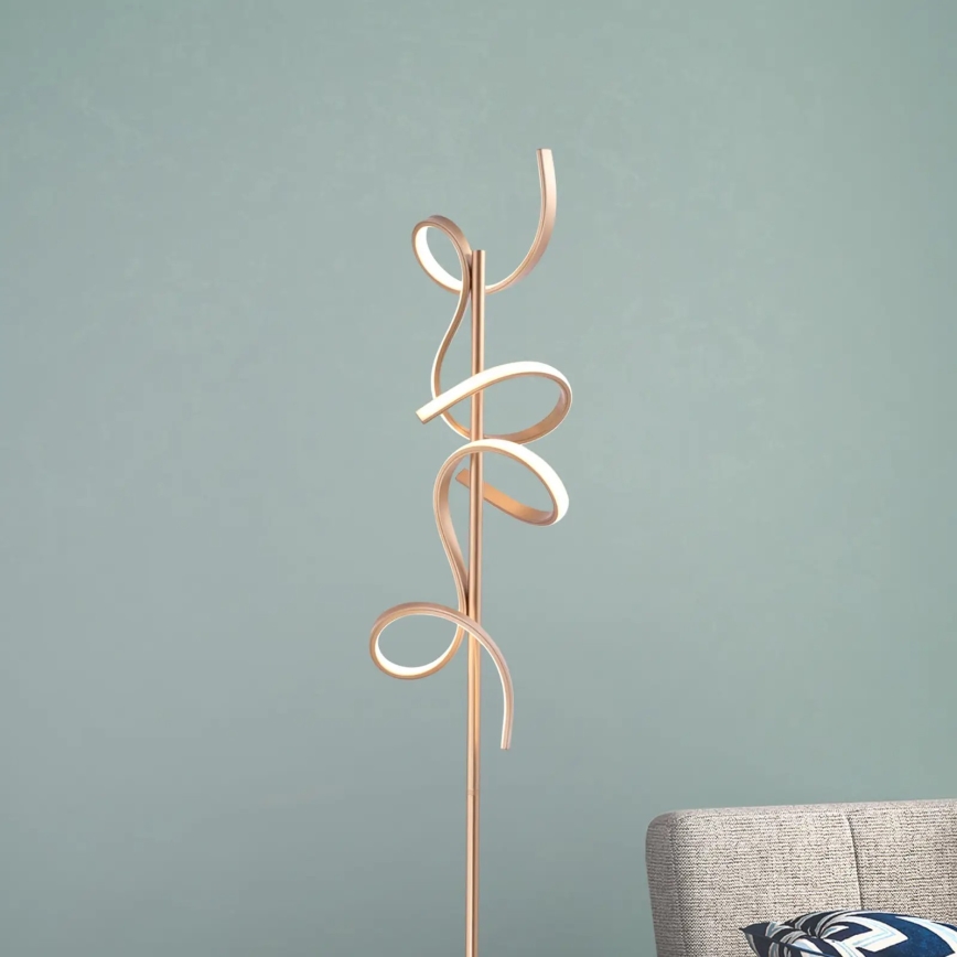 Leuchten Direkt 19031-60 - Himmennettävä LED-lattiavalaisin CURLS LED/22W/230V