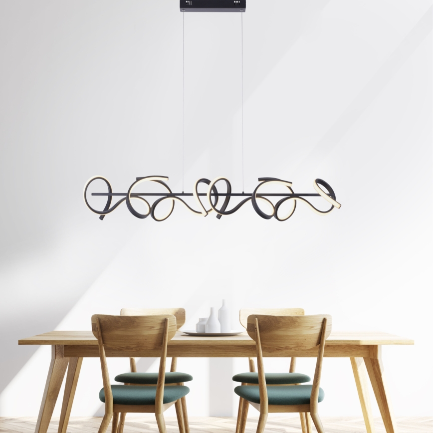 Leuchten Direkt 19033-18 - Himmennettävä LED-kattokruunu narussa CURLS 4xLED/10,2W/230V