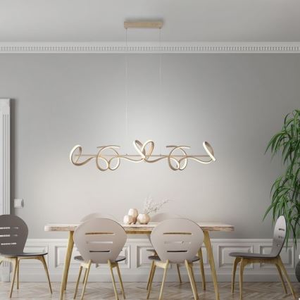 Leuchten Direkt 19033-60 - LED Himmennettävä kattokruunu johdossa CURLS LED/40,8W/230V