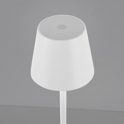 Leuchten Direkt 19250-16 - LED Ulkotila himmennettävä rechargeable pöytävalaisin EURIA LED/3W/5V IP54 valkoinen