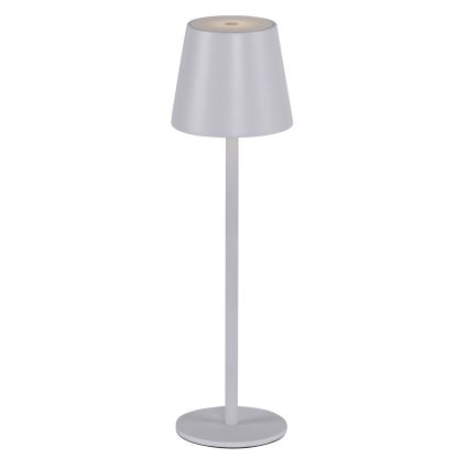 Leuchten Direkt 19250-16 - LED Ulkotila himmennettävä rechargeable pöytävalaisin EURIA LED/3W/5V IP54 valkoinen