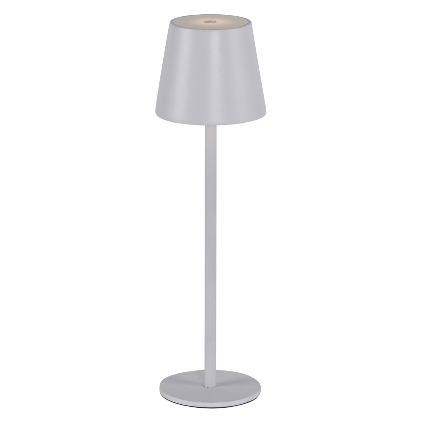 Leuchten Direkt 19250-16 - LED Ulkotila himmennettävä rechargeable pöytävalaisin EURIA LED/3W/5V IP54 valkoinen