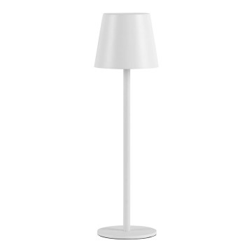 Leuchten Direkt 19250-16 - LED Ulkotila himmennettävä rechargeable pöytävalaisin EURIA LED/3W/5V IP54 valkoinen