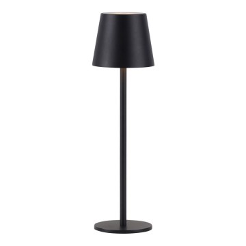 Leuchten Direkt 19250-18 - LED Ulkotila himmennettävä rechargeable pöytävalaisin EURIA LED/3W/5V IP54 musta