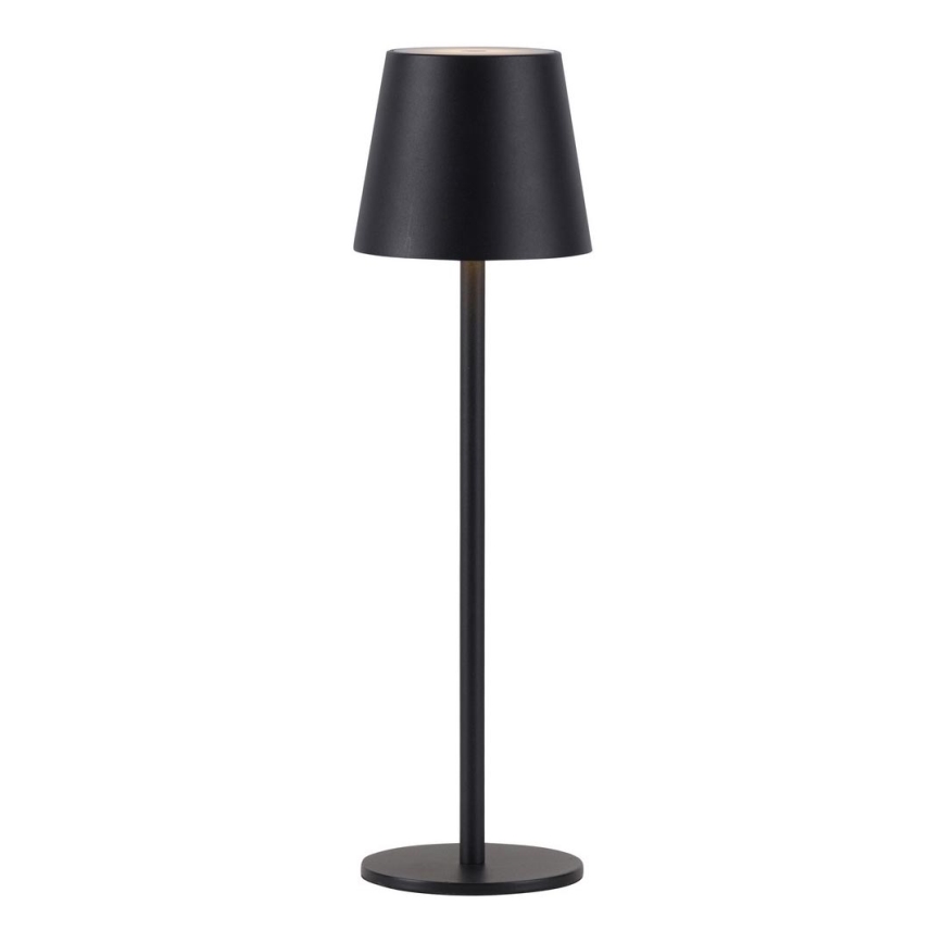 Leuchten Direkt 19250-18 - LED Ulkotila himmennettävä rechargeable pöytävalaisin EURIA LED/3W/5V IP54 musta