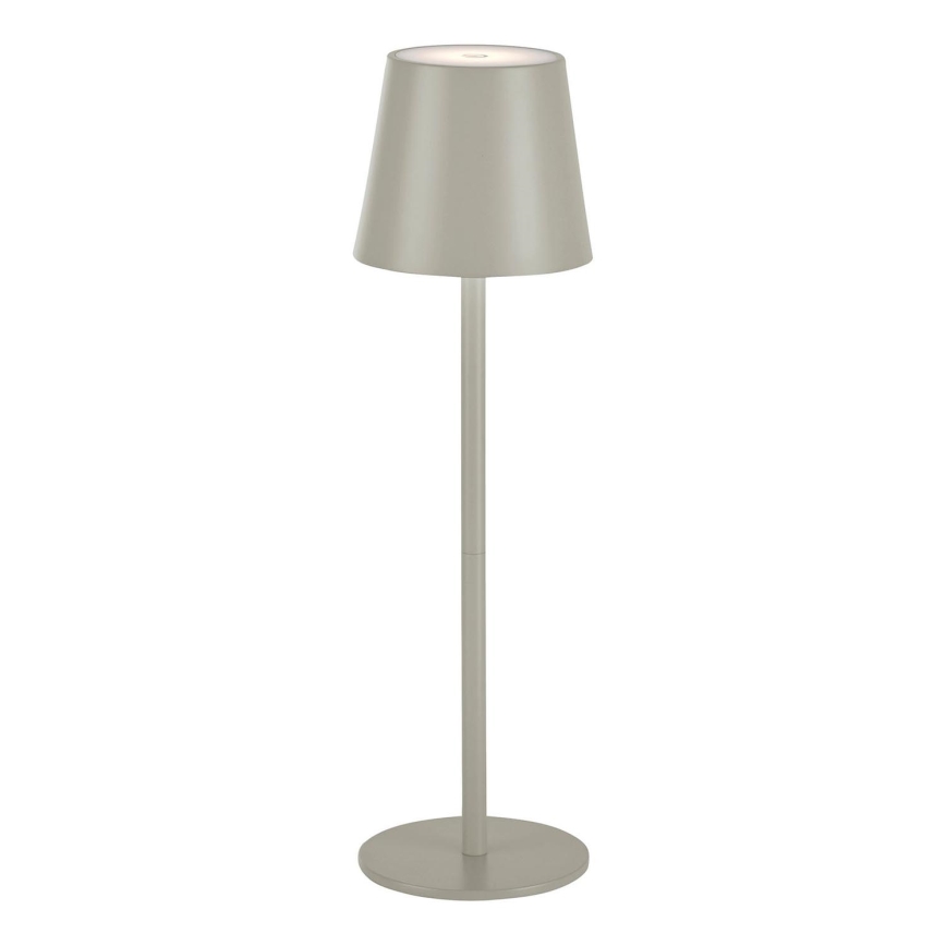 Leuchten Direkt 19250-40 - LED Himmennettävä ladattava ulkopöytävalaisin EURIA LED/3W/5V IP54 harmaa