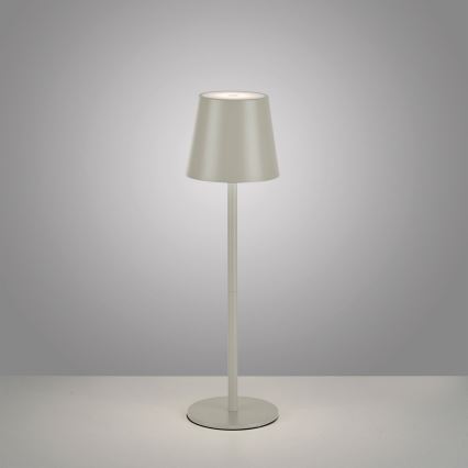 Leuchten Direkt 19250-40 - LED Himmennettävä ladattava ulkopöytävalaisin EURIA LED/3W/5V IP54 harmaa