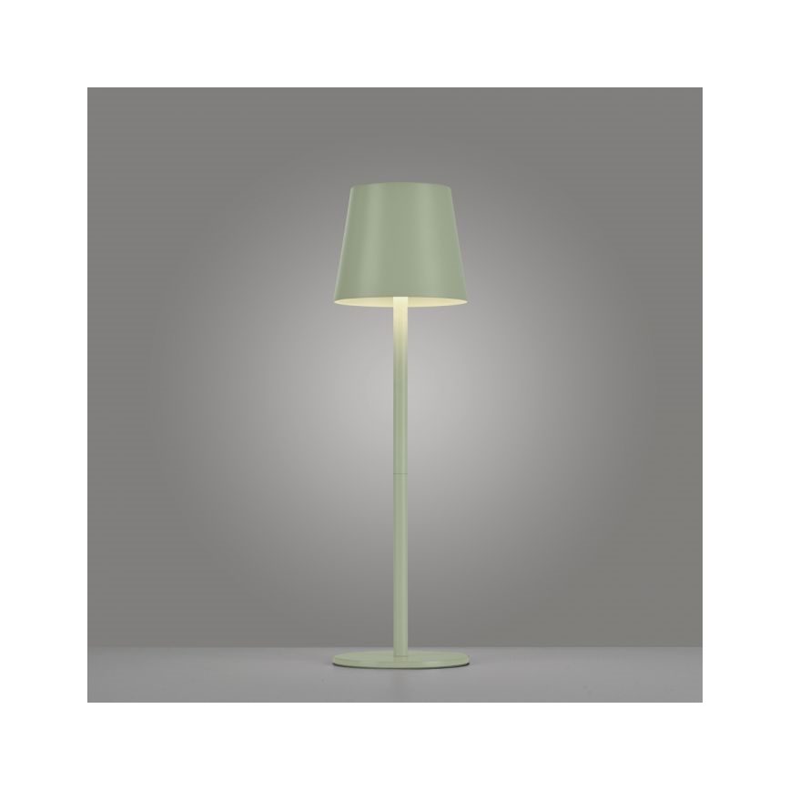 Leuchten Direkt 19250-43 - LED Himmennettävä ladattava ulkopöytävalaisin EURIA LED/3W/5V IP54 vihreä