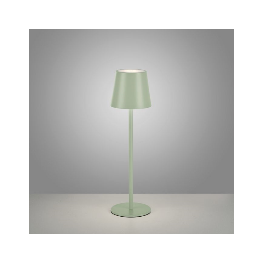 Leuchten Direkt 19250-43 - LED Himmennettävä ladattava ulkopöytävalaisin EURIA LED/3W/5V IP54 vihreä