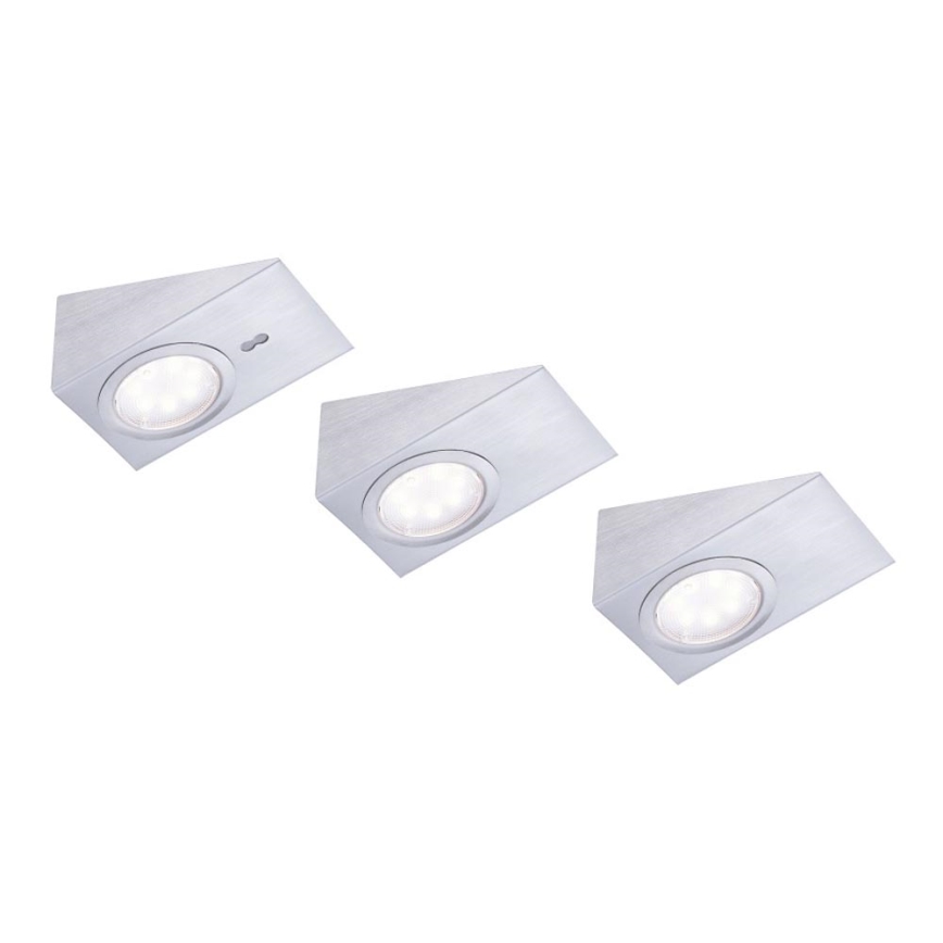 Leuchten Direkt 84111-55-3 - SETTI 3x LED Huonekaluvalo sensorilla THEO LED/3,6W/230V