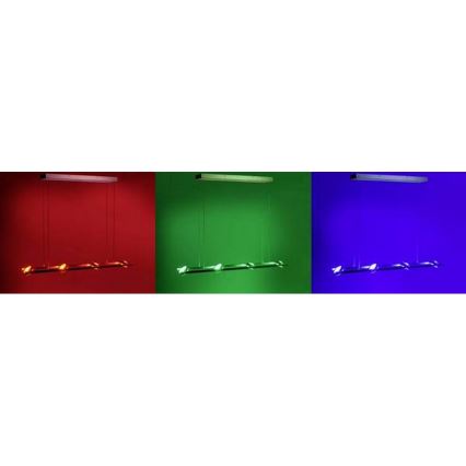 Leuchten Direkt 12470-55 - LED RGB himmennettäväriippuvalaisin OPTI 8xLED / 3W / 230V + kaukosäädin