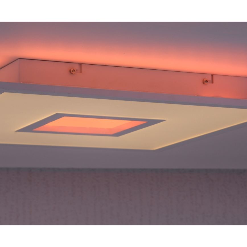Leuchten Direkt 11645-16 - Himmennettävä LED-RGB-kattovalaisin RECESS LED/22,5W/230V + LED/5W + kauko-ohjaus
