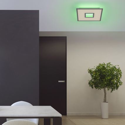 Leuchten Direkt 11645-16 - Himmennettävä LED-RGB-kattovalaisin RECESS LED/22,5W/230V + LED/5W + kauko-ohjaus