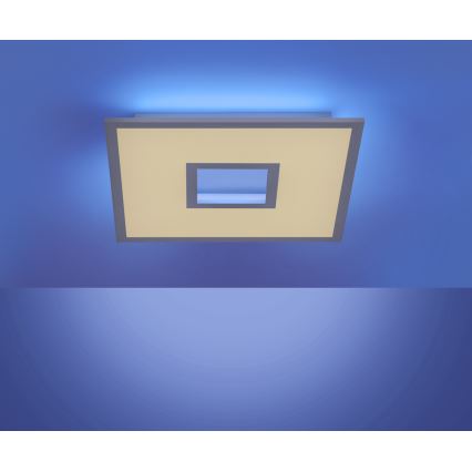 Leuchten Direkt 11645-16 - Himmennettävä LED-RGB-kattovalaisin RECESS LED/22,5W/230V + LED/5W + kauko-ohjaus