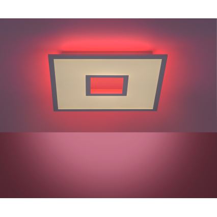 Leuchten Direkt 11645-16 - Himmennettävä LED-RGB-kattovalaisin RECESS LED/22,5W/230V + LED/5W + kauko-ohjaus