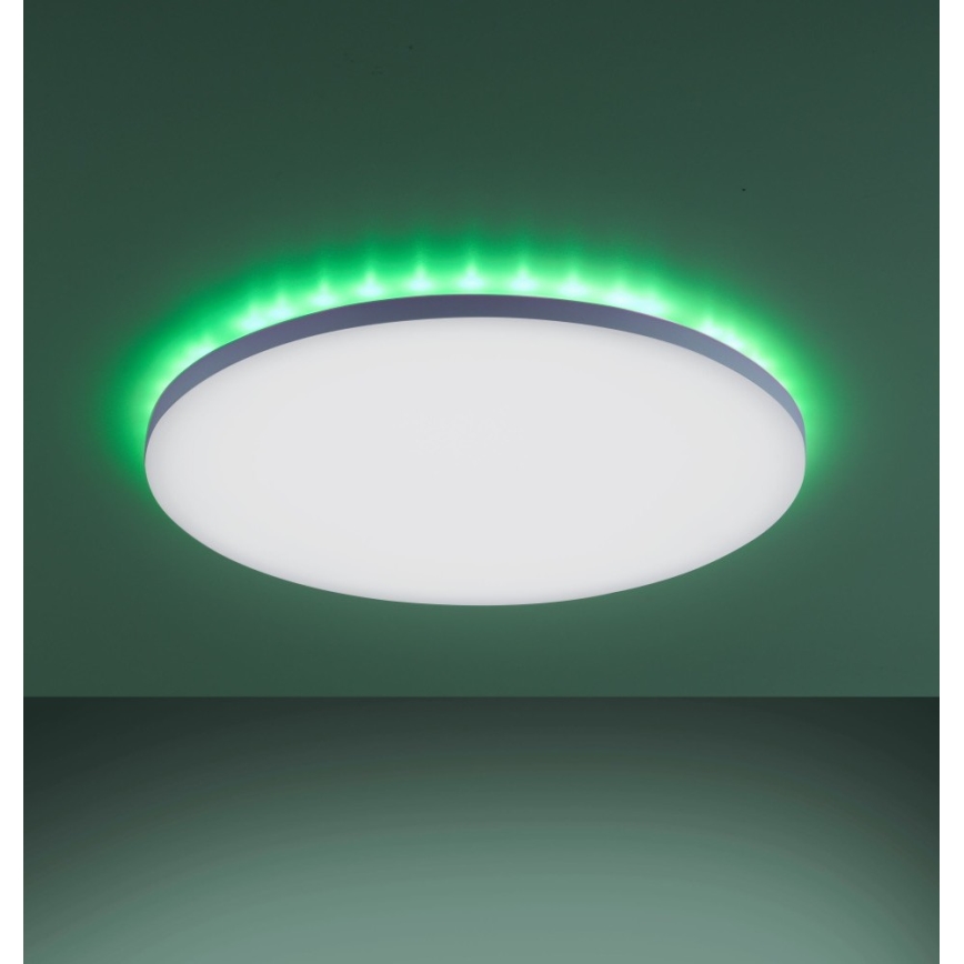 Leuchten Direkt 15602-16 - LED RGBW Himmennettävä kattovalo GUSTAV LED/20,3W/230V + LED/1,8W 2700-5000K + kaukosäädin