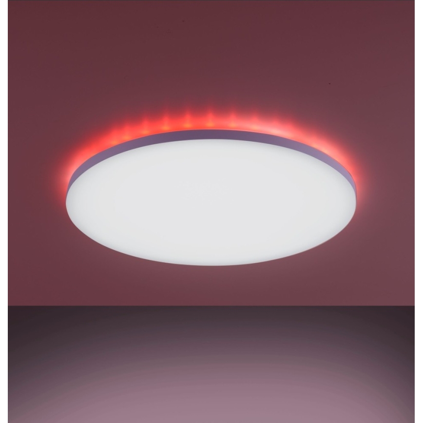 Leuchten Direkt 15602-16 - LED RGBW Himmennettävä kattovalo GUSTAV LED/20,3W/230V + LED/1,8W 2700-5000K + kaukosäädin