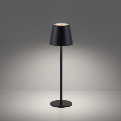 Leuchten Direkt 19250-18 - LED Ulkotila himmennettävä rechargeable pöytävalaisin EURIA LED/3W/5V IP54 musta