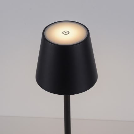 Leuchten Direkt 19250-18 - LED Ulkotila himmennettävä rechargeable pöytävalaisin EURIA LED/3W/5V IP54 musta